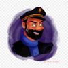 Captain Haddock The Adventures Of Tintin Iron On Heat Transfer Printing Vinyl Patches Sticker for Clothes DIY Appliques Washable Patches