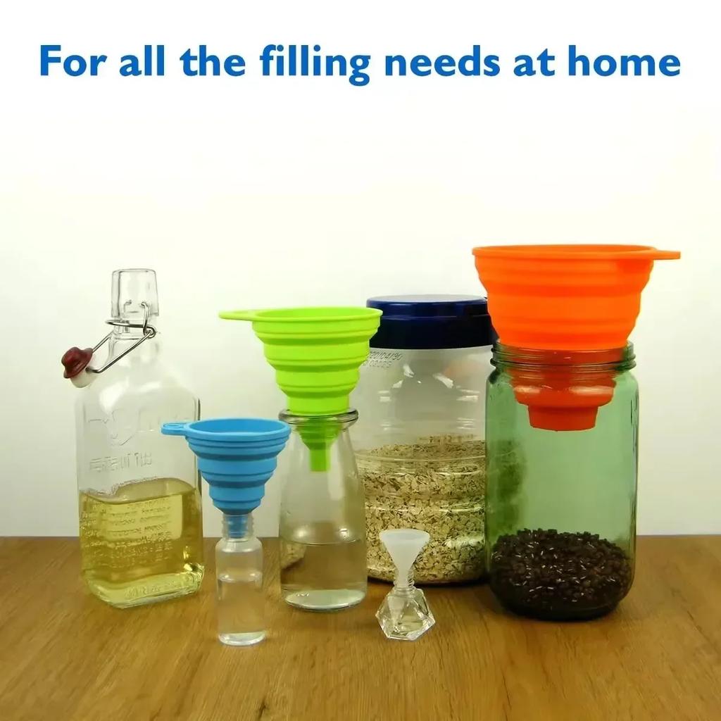 Car Engine Funnel Silicone Liquid Funnel Washer Fluid Change Foldable Portable Auto Engine Oil Petrol Change Funnel Accesorios