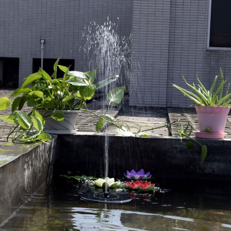 Красочный плавающий солнечный фонтан-бассейн и садовая ванна для птиц