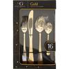 Ménagère 16 pièces "Gold" Secret de gourmet