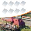 8x 1:72 Miniature Roof Tiles Corrugated Landscape Accessories Versatile Fake Model Building