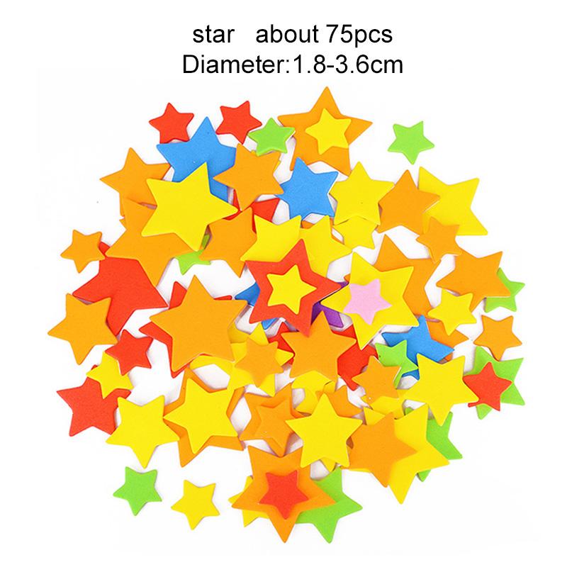 Игрушки-наклейки из ЭВА 3D Пенопластовые Самоклеящиеся Мультяшные Животные Цифры Звезды Сердца Транспортные Средства Смешанные Цвета Наклейки для Творчества Детский DIY Подарок TMZ