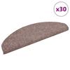 VidaXL Self-Adhesive Stair Treads 30 Pieces 65 X 21 X 4 Cm Light Brown Semicircular Large 3365655
