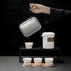 Белый фарфоровый дорожный портативный чайный сервиз керамическая гайвань чайная чашка набор быстрой чашки бытовой чайник и набор чашек китайская чайная утварь