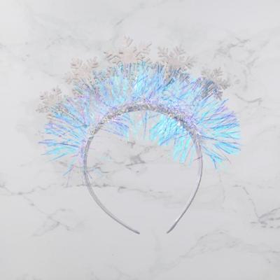 Износостойкий головной убор «Снежинка» Пластиковый новогодний обруч для волос Рождественские подарки