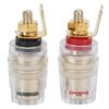 10Pcs Black and Red Speaker Terminal Binding Post Copper-gold Plated Amplifier Terminal  Audio Setup