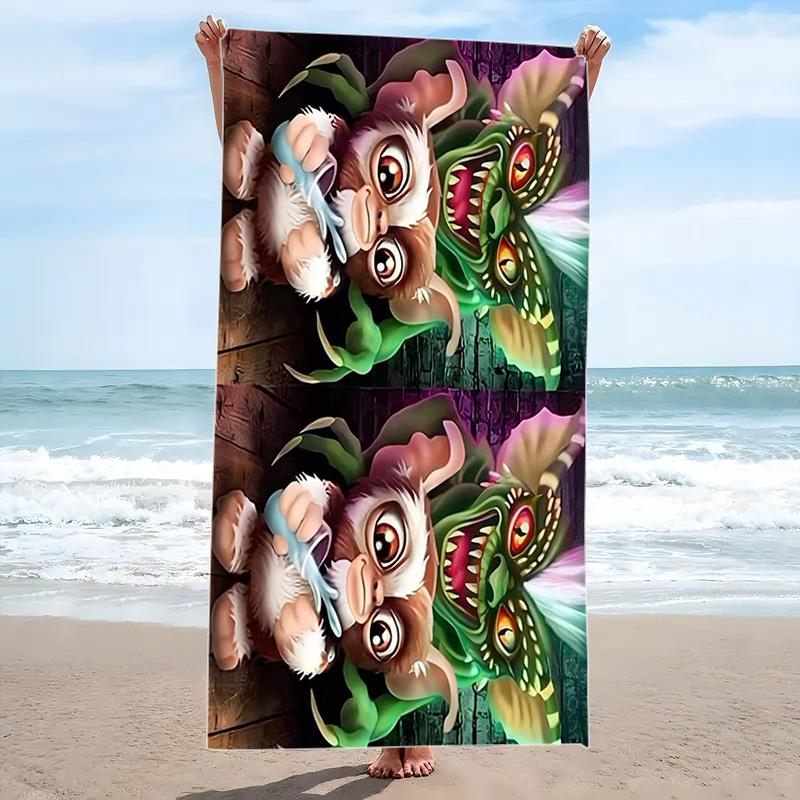 Gremlins Print Beach Towel, Large Soft Quick Dry Towel for Beach Camping Swimming