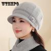 Женская зимняя шапка с теплой шерстяной пряжей, хлопковая шапка-шарф