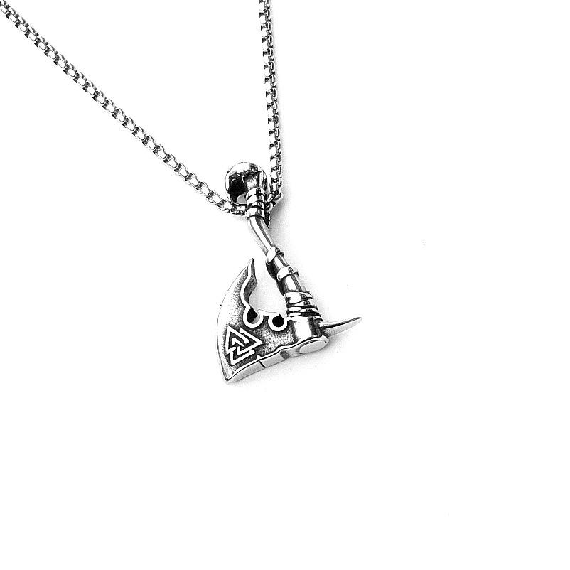 Титановый кулон в виде черепа с крыльями ангела, винтажное ожерелье из нержавеющей стали с крестом, аксессуары для мужчин и женщин
