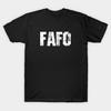 Мужская черная футболка с принтом Fafo - Fool Around And Find Out 4 Печать на термотрансферной бумаге без вырезания Хлопковая футболка