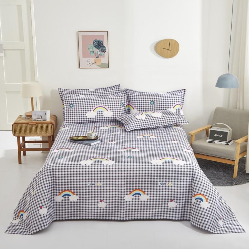 Матовая Односпальная Простыня для Общежитий - Все Сезоны, Разные Размеры Постельного Белья