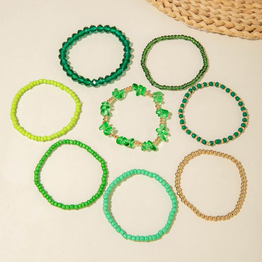 8 шт. Mirad цвет коричневый многокомпонентный набор рисовых бусин браслет для женщин ювелирные изделия персонализированный подходящий браслет