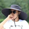 Wide Brim Folding Bucket Hat Nylon Hiking Cap Casual Sun Hat  Mountaineering