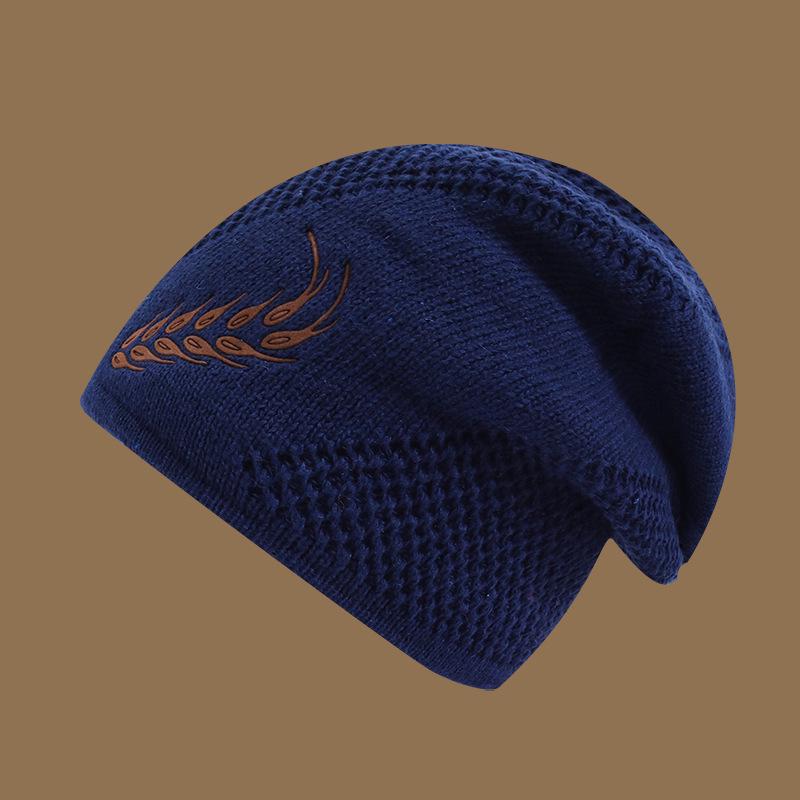 Мужские толстые шерстяные вязаные зимние велосипедные шапки с защитой ушей