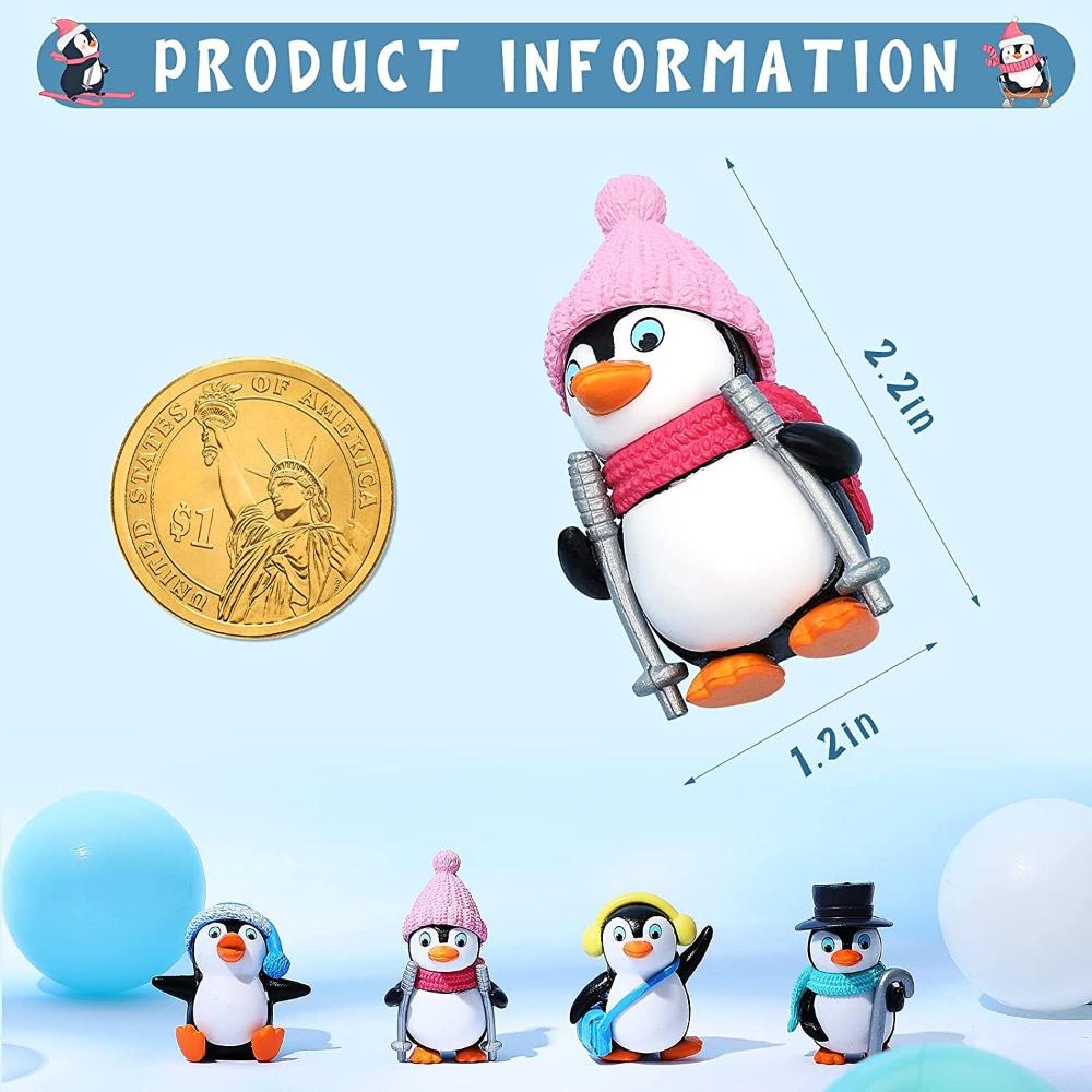 Supplies Cake Decoration Penguin Figures Collection Penguin Cake Topper Penguin Characters Toys
