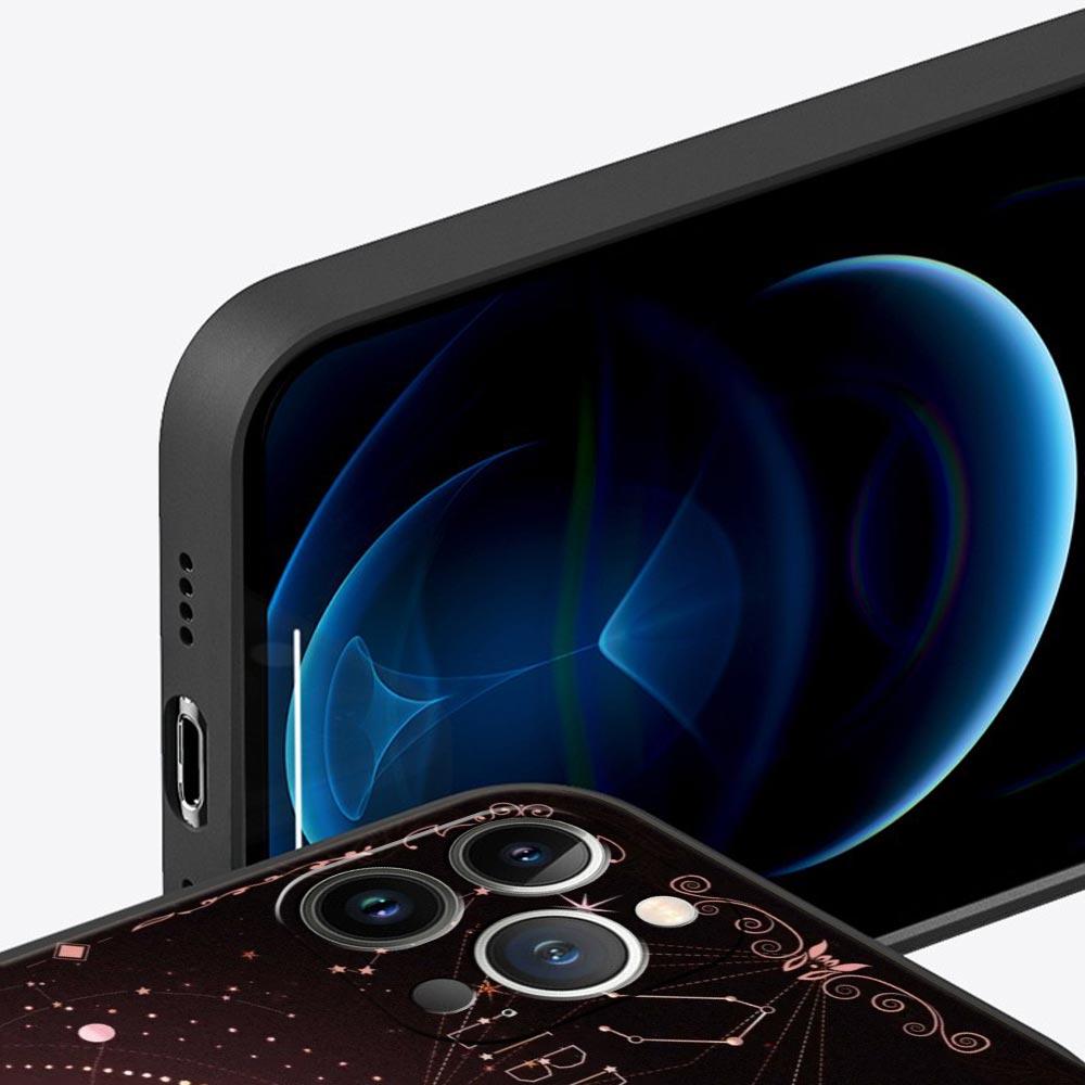 Чехол для телефона 'Созвездие' для iPhone 17 16 15 Pro Max 11 12 13 14 7 8 Plus SE 2020 X XR XS Мягкий Черный