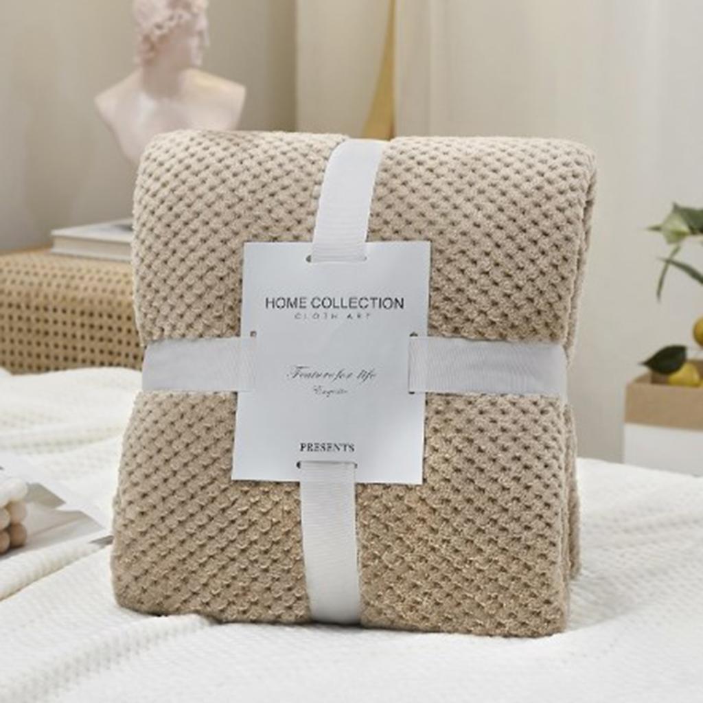 Winter Flannel Warm Blankets Home Office Pink/Green/Khaki Coral Fleece Sofa Cover Soft Fluffy Plaid Nap Blankets 70x100cm