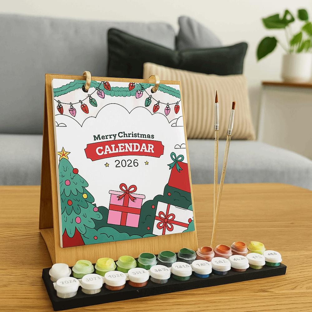 2026 Edition Desk Calendar Handmade DIY Calendar Standing Flip Calendar Family and Friend