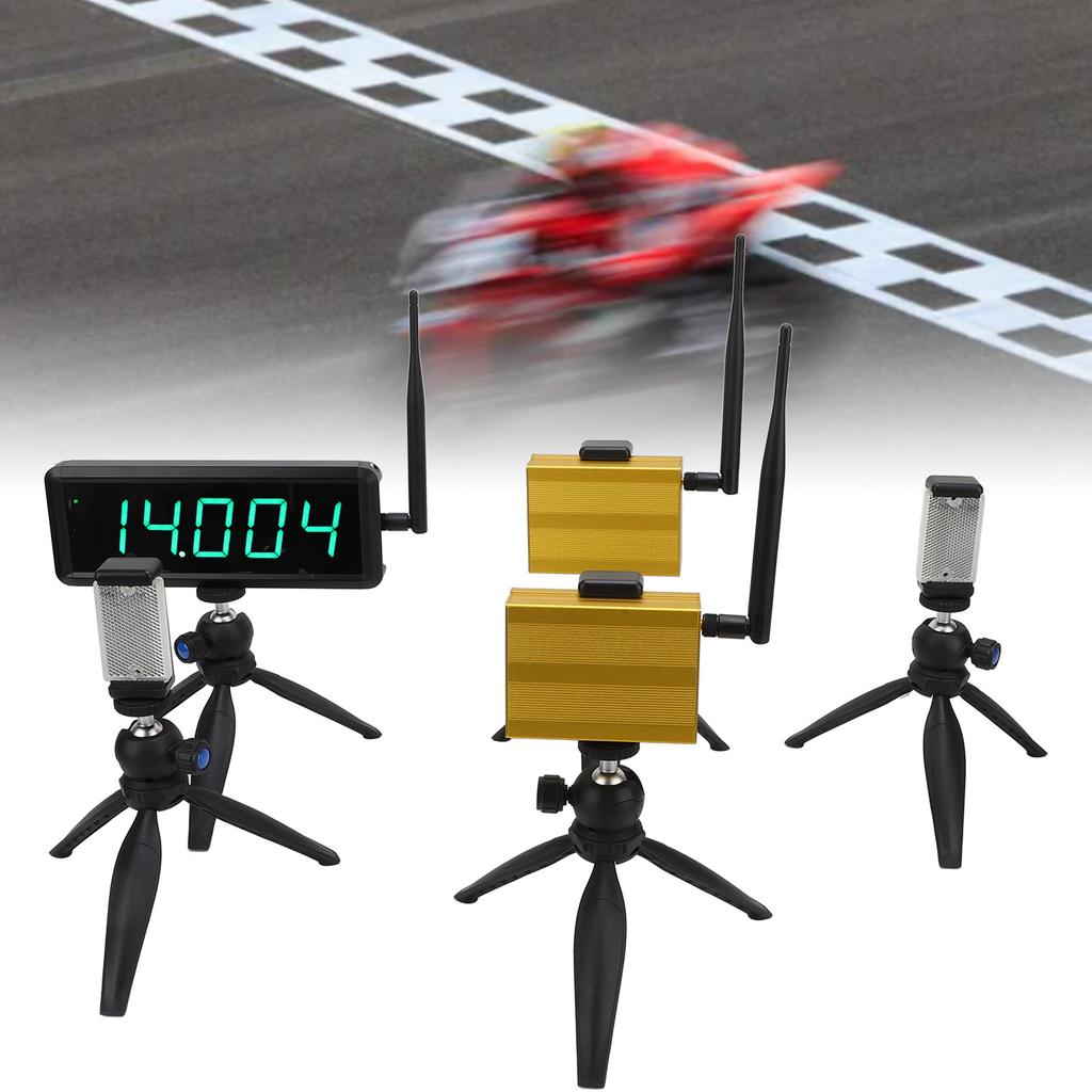 Беспроводной лазерный таймер, ударопрочный, водостойкий, на батарейках, 5-разрядный цифровой дисплей для тренировок по гонкам, таймер для спринтерских гонок