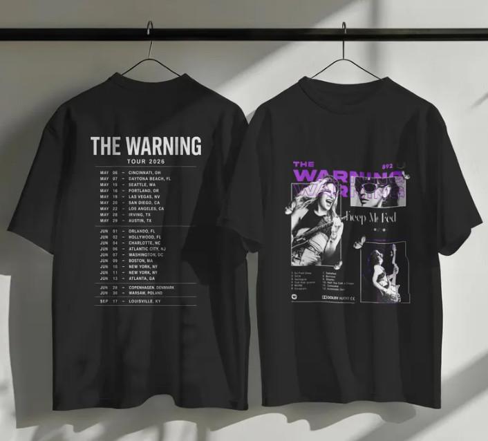 The Warning Band Shirt Tour 2026 Y2K Rock Graphic Tee Vintage Retro Unisex shirt