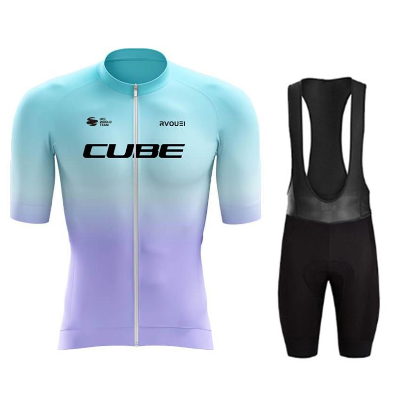 Cube Team Quick Drying Cycling Jersey SetSummer Breathable Cycling Suit Set 2026 Clothing MTB Bike Uniform Maillot Ropa Ciclismo Hombre Bicycle Suit