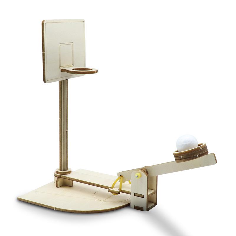 Wooden DIY Basketball Hoop for Science Experiments: Educational Physics Kit for Children