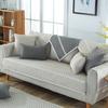 Non-slip Sofa Cushion Fabric Seat Cushion Suitable for All Seasons Solid Color Burlap Modern Simple Sofa Towel Cover