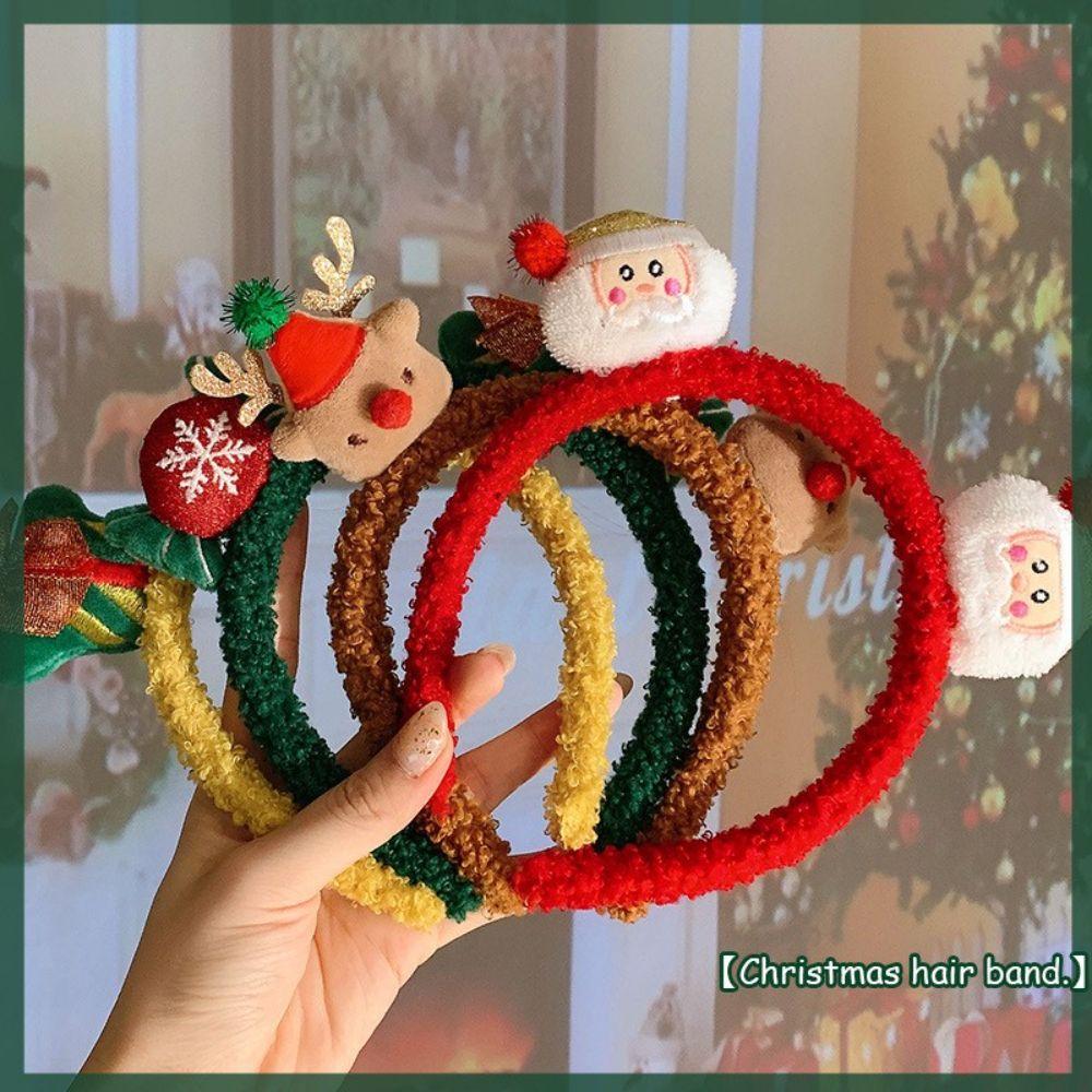 Плюшевый Рождественский Головной Убор Головной Убор Аксессуары для Волос Корейский Стиль Повязка на Голову Обруч для Волос Женский Ободок