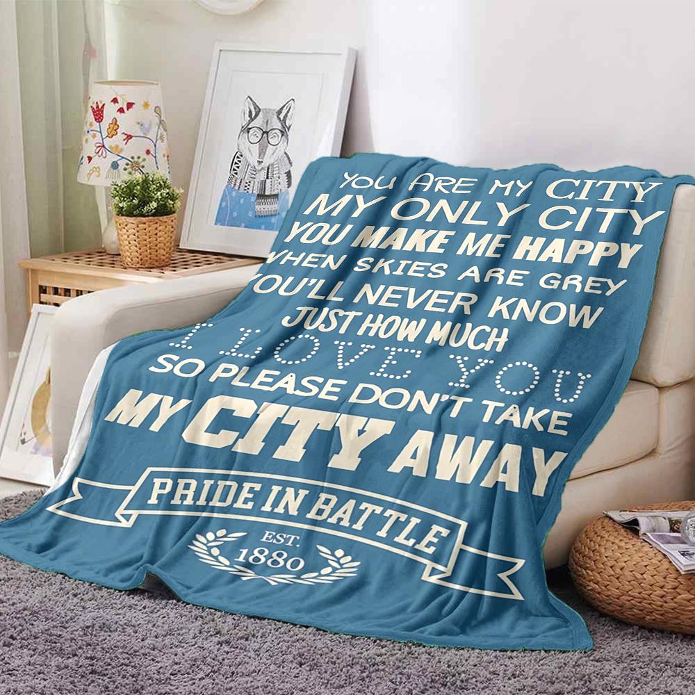 City Pride Battle Blankets Flannel Printed Breathable Warm Throw Blanket for Home Office Bedspreads 0708a17