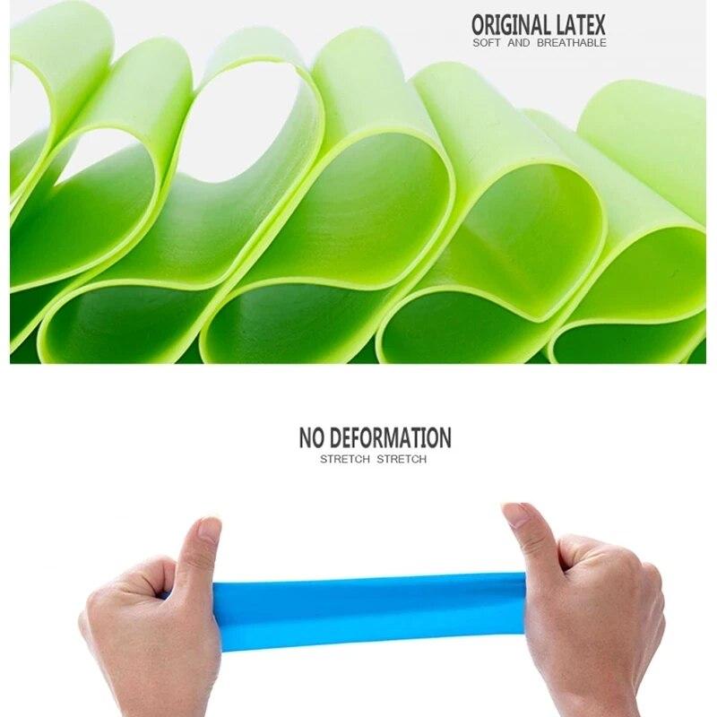 Эспандер для йоги и пилатеса, упражнения на растяжку, фитнес-пояс, эластичный тренировочный фитнес-упражнения, резиновый, 150 см, натуральный каучук