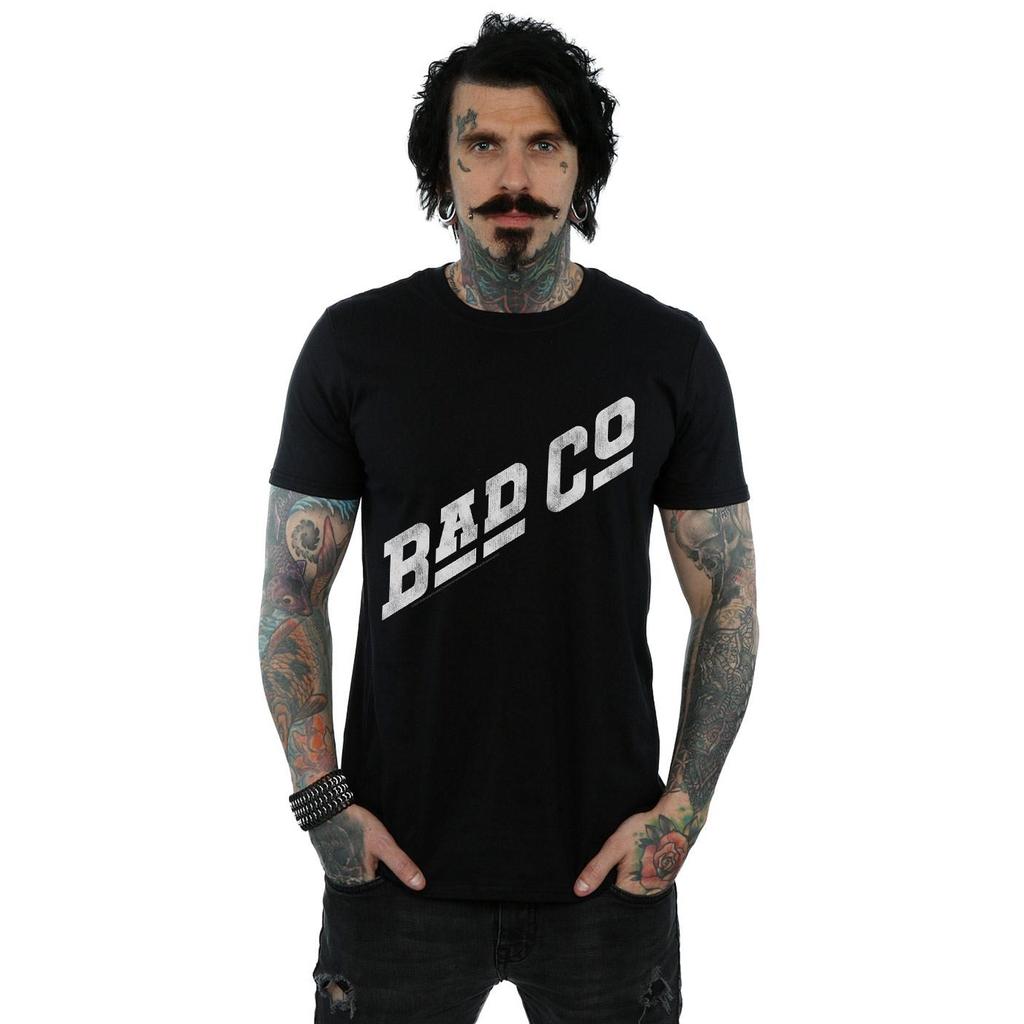 Bad Company Mens Distressed Logo T-Shirt