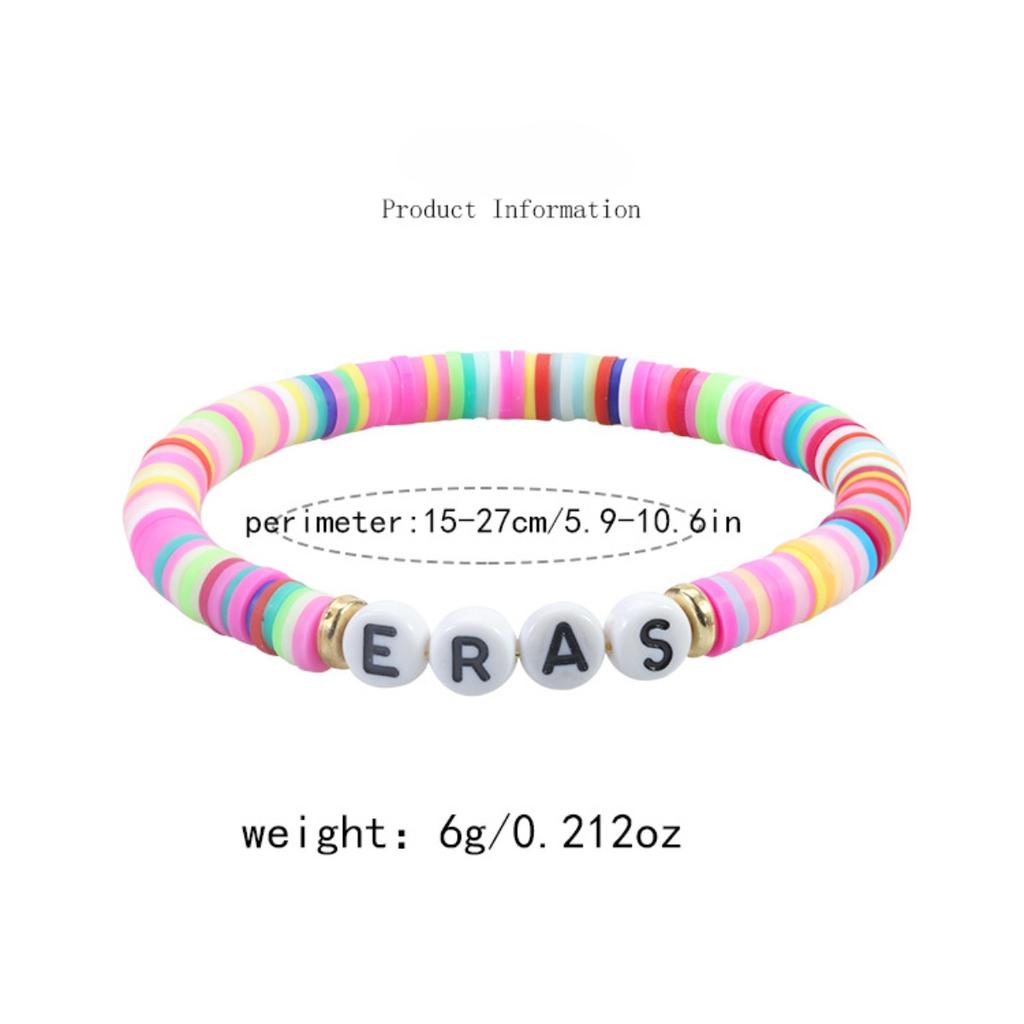 Буквенно-цифровой браслет 1989 года из мягкой керамики, цветные универсальные украшения