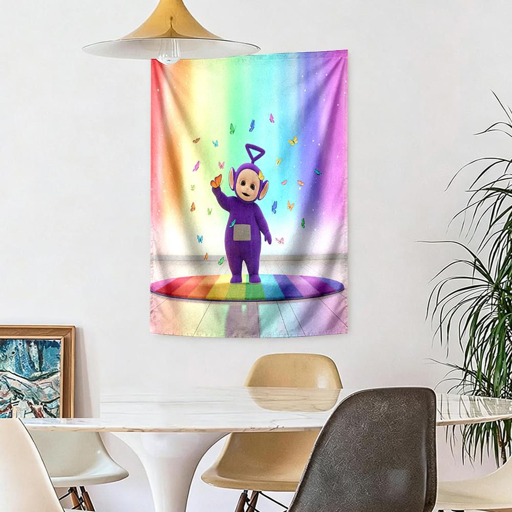 Teletubbies Wall Decor Tapestry Art For Pet Memorial Birthdaywedding Party Backdrop Family Gift