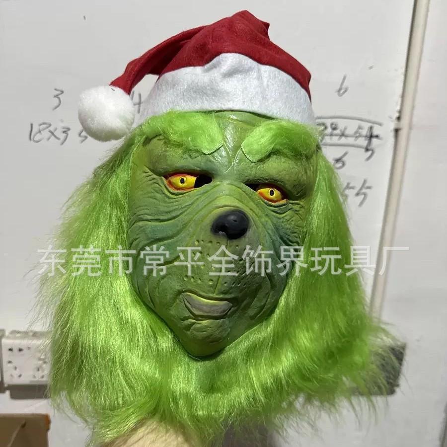 Christmas The Grinch Green Monster Mask Christmas Grinch Movie Merchandise Grinch Headgear