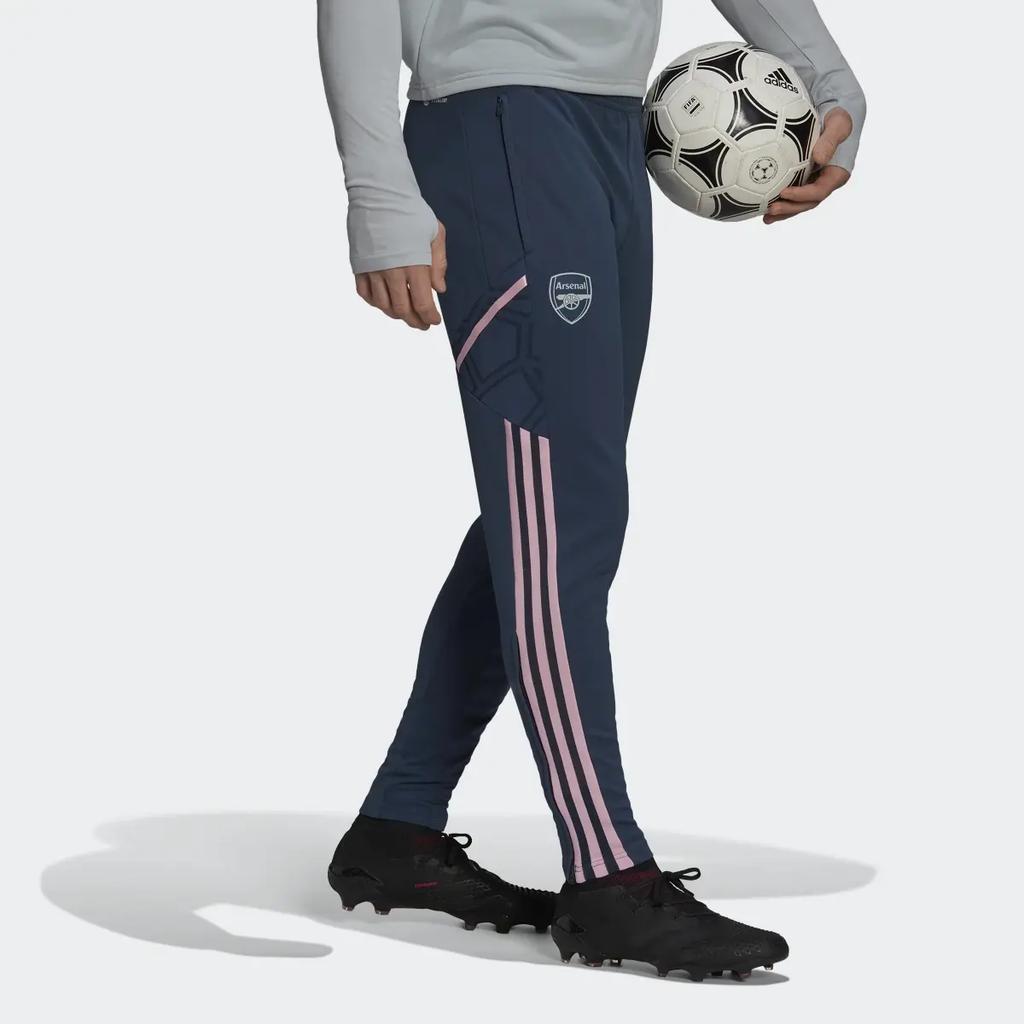 adidas Arsenal Condivo 22 Логотип Принт Эластичный Пояс Тренировочные Ретро Спортивные Брюки Мужские Брюки Синие HG1333