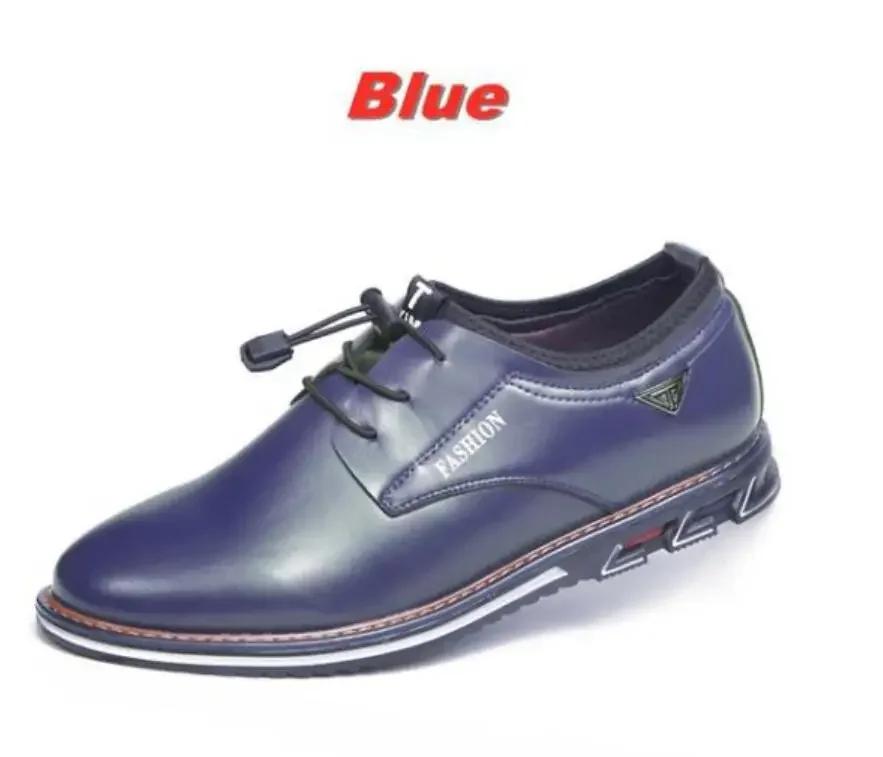 2025 British Style Casual Shoes for Men High Quality Mens PU Leather Shoes Comfortable Fashionable Large Size Male Leather Shoes
