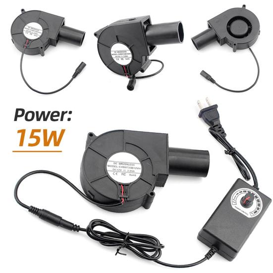 Вентилятор для барбекю, воздуходувка, регулируемая скорость, низкий уровень шума, многофункциональный, для приготовления пищи, барбекю, электрический вентилятор 7530 для кемпинга на открытом воздухе