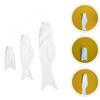 White Japanese Carp Flag Traditional DIY Fish Flag Creative Blank Japanese Koi Fish Flag  Outdoor