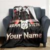 Name Custom Electronic Metal Band Print Flannel Blanket High Quality Warm Comfortable Cover for All Seasons Perfect for Gifts Home Decor