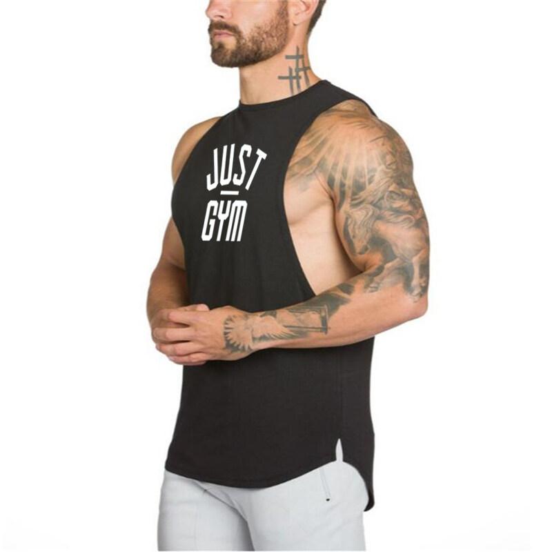 Muscleguys Fitness Tank Top Men Bodybuilding Clothing Men Sleeveless T Shirt Vests Cotton Gym Singlets Muscle Tanktop