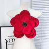 3D Flower Corsage Applique Rhinestone Decor Sweater Dress Blouse Decor DIY Stitching Patch Clothing