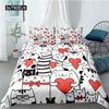 Cartoon Cat Duvet Cover Set for Kids Girl Microfiber Kitten 2/3pcs Cartoon Animal Bedding Set Single Twin Queen King Quilt Cover