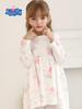 Платье принцессы Пеппы Пиг для детей на весну/осень – Милое, с длинным рукавом, с круглым вырезом