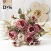 Букеты из искусственных цветов, искусственные ромашки, пионы, букеты, искусственные цветы, центральные украшения для стола, цветочные композиции для дома, свадебные украшения для отеля