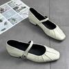 Fashion 2024 New Women's Shoes Shallow Women's Flats Autumn Square Toe Solid Low-heeled Casual Office Ladies Shoes Zapatillas Mujer