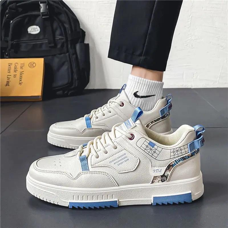Men Casual Platform Sneakes Lace Up Trainers Student Mens Vulcanized Shoes Tennis Sneakers Zapatillas Hombre 2024 Fashion