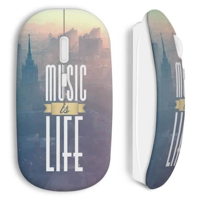 Souris sans fil Music is life