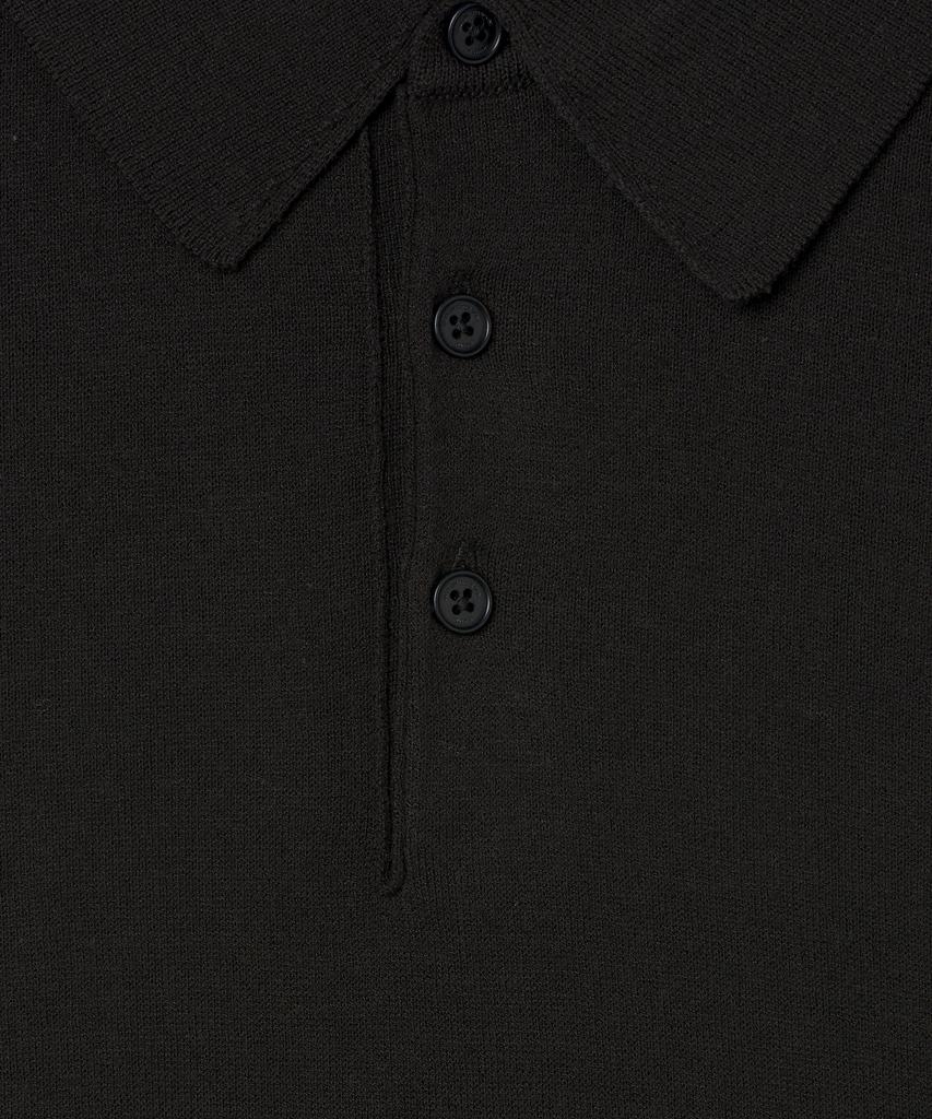 MAN ON THE BOON Polo Knit T-Shirt Black