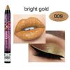 Pearlescent Eyeshadow Lipstick Pencil Waterproof Glitter Matte Makeup Pigment Silkworm Pen 2 In 1, 09 09, 1 Piece