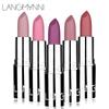 Langmanni Разноцветная серебристая матовая помада не так легко прилипает к чашке, показывая цвет